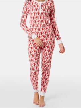 Roller Rabbit Red and White Monkey Print Kids Pajama Set